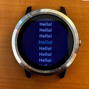 Garmin vivoactive 3 smartwatch with Silver Bezel and Black Band